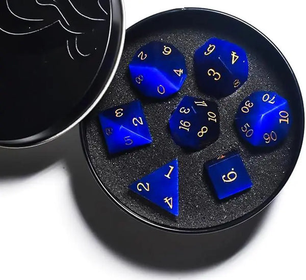 Blue Cat's Eye Dice