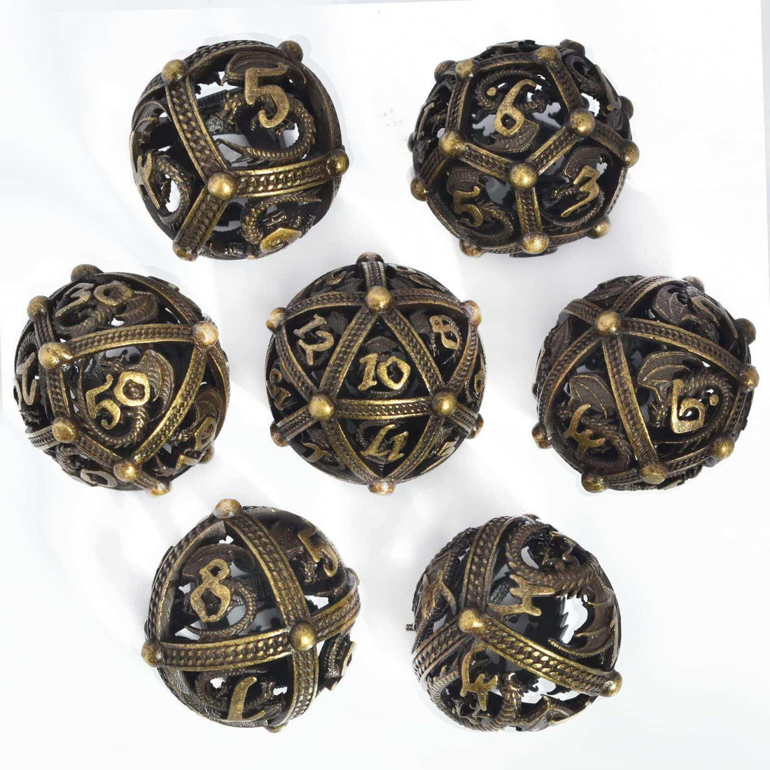 Bronze Dragon Hollow Dice Set - RULE DICE