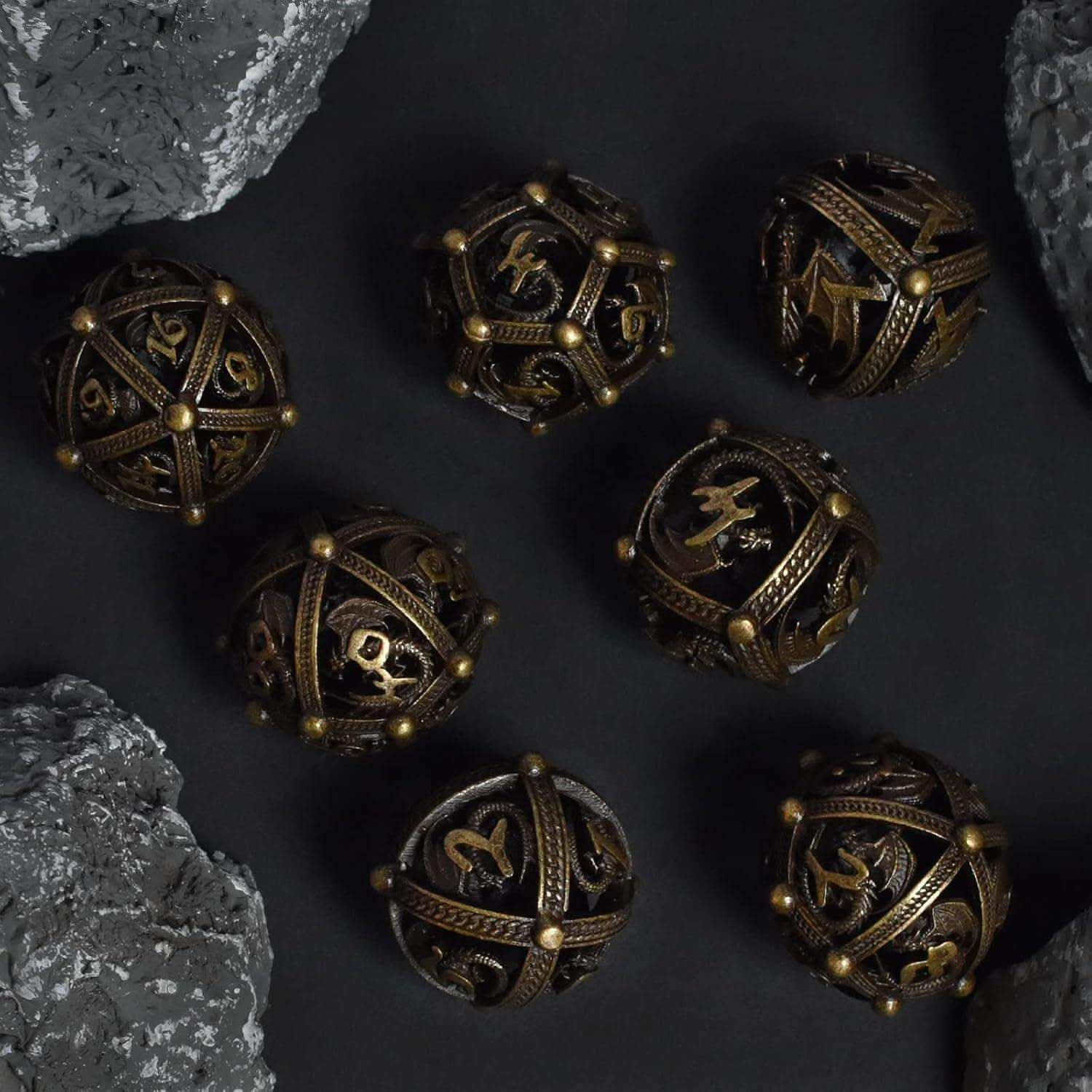 Bronze Dragon Hollow Dice Set - RULE DICE