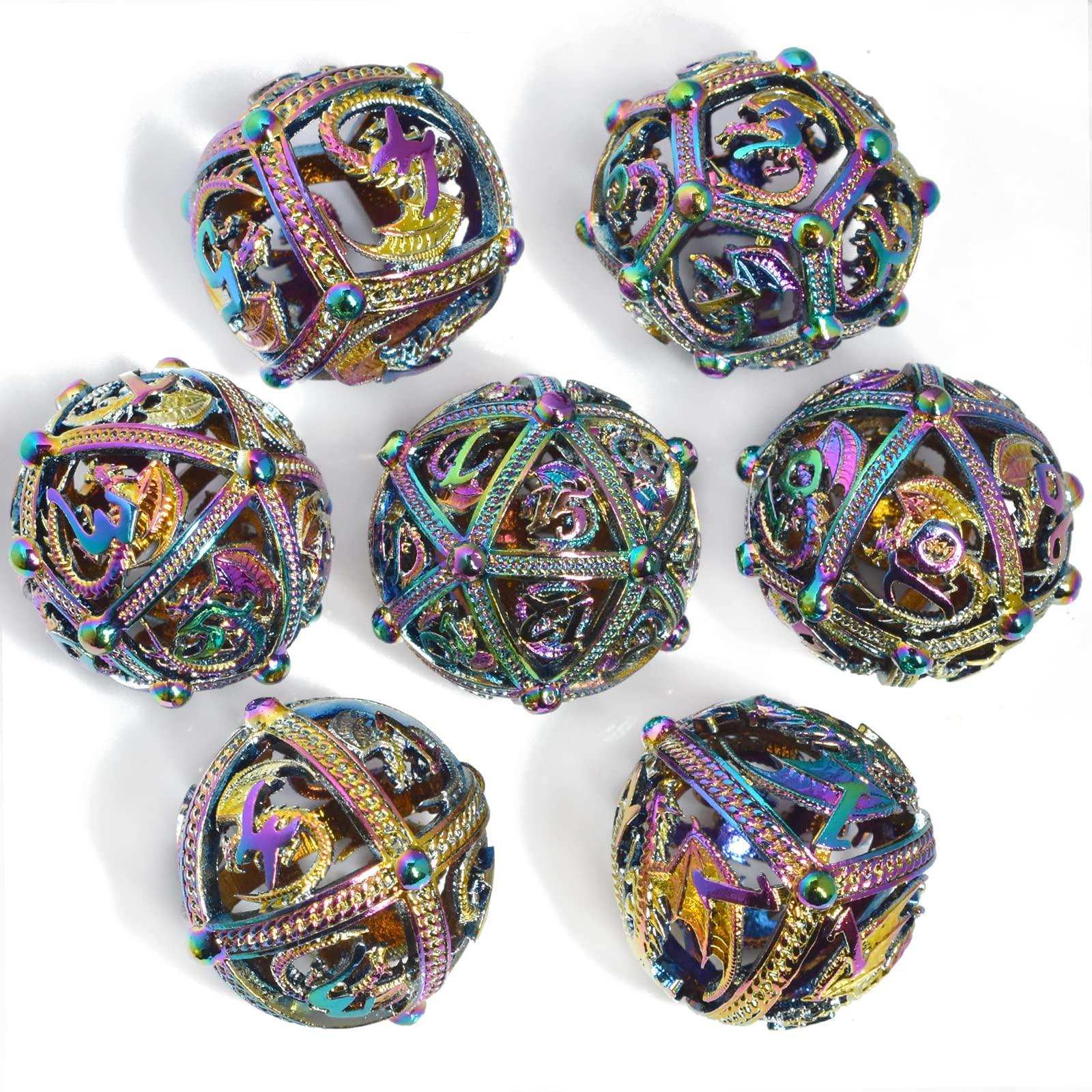 Colorful Dragon Hollow Dice Set - RULE DICE
