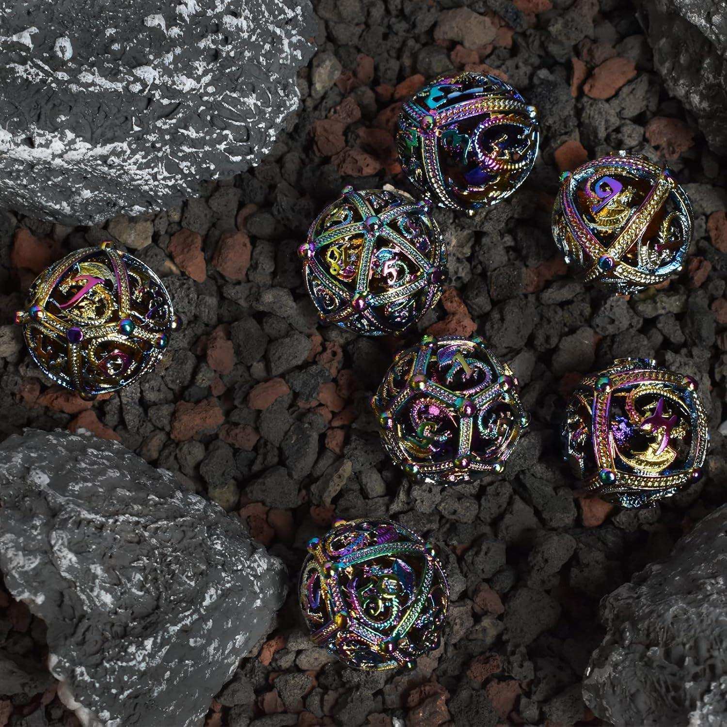Colorful Dragon Hollow Dice Set - RULE DICE