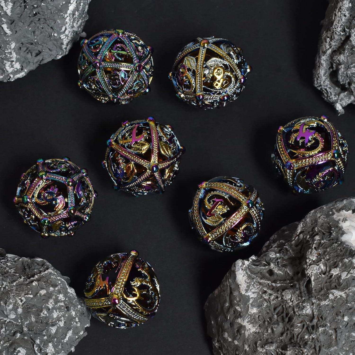 Colorful Dragon Hollow Dice Set - RULE DICE