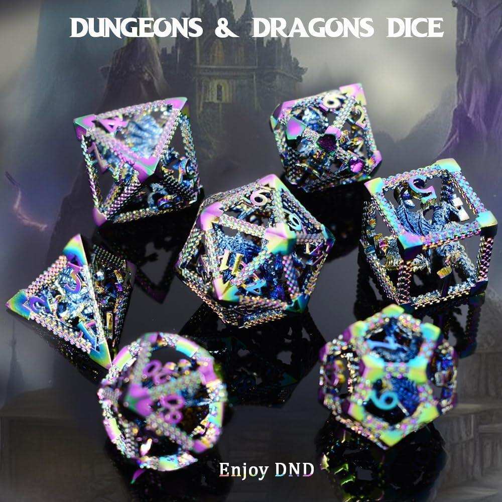 Colorful Hollow Dragon Dice Set - RULE DICE