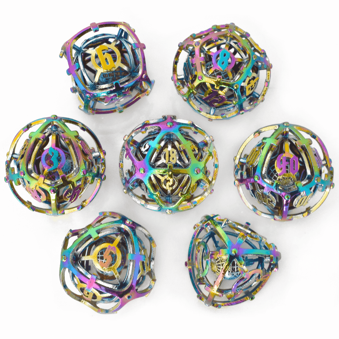 Colorful Hollow Music Metal Dice Set - RULE DICE