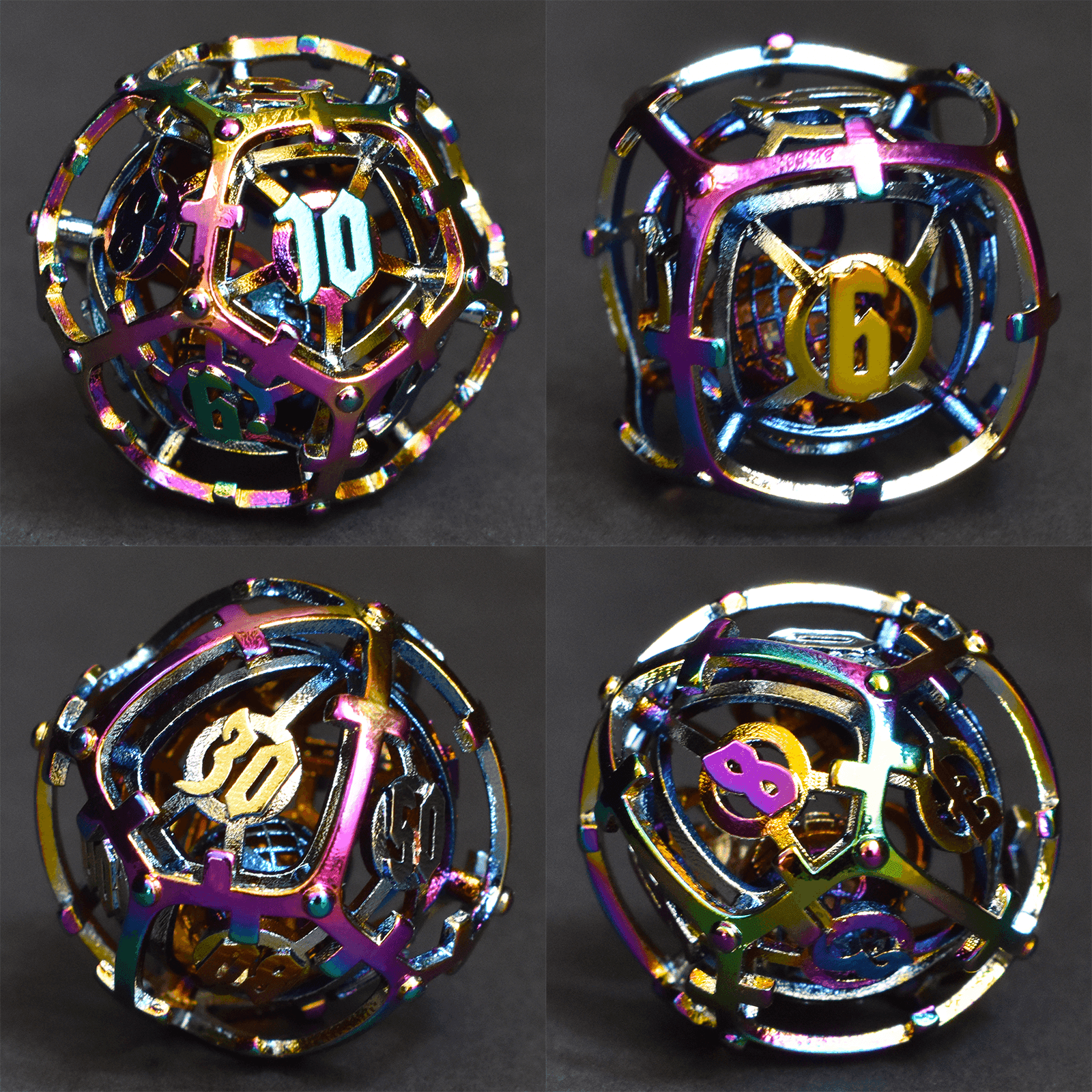 Colorful Hollow Music Metal Dice Set - RULE DICE
