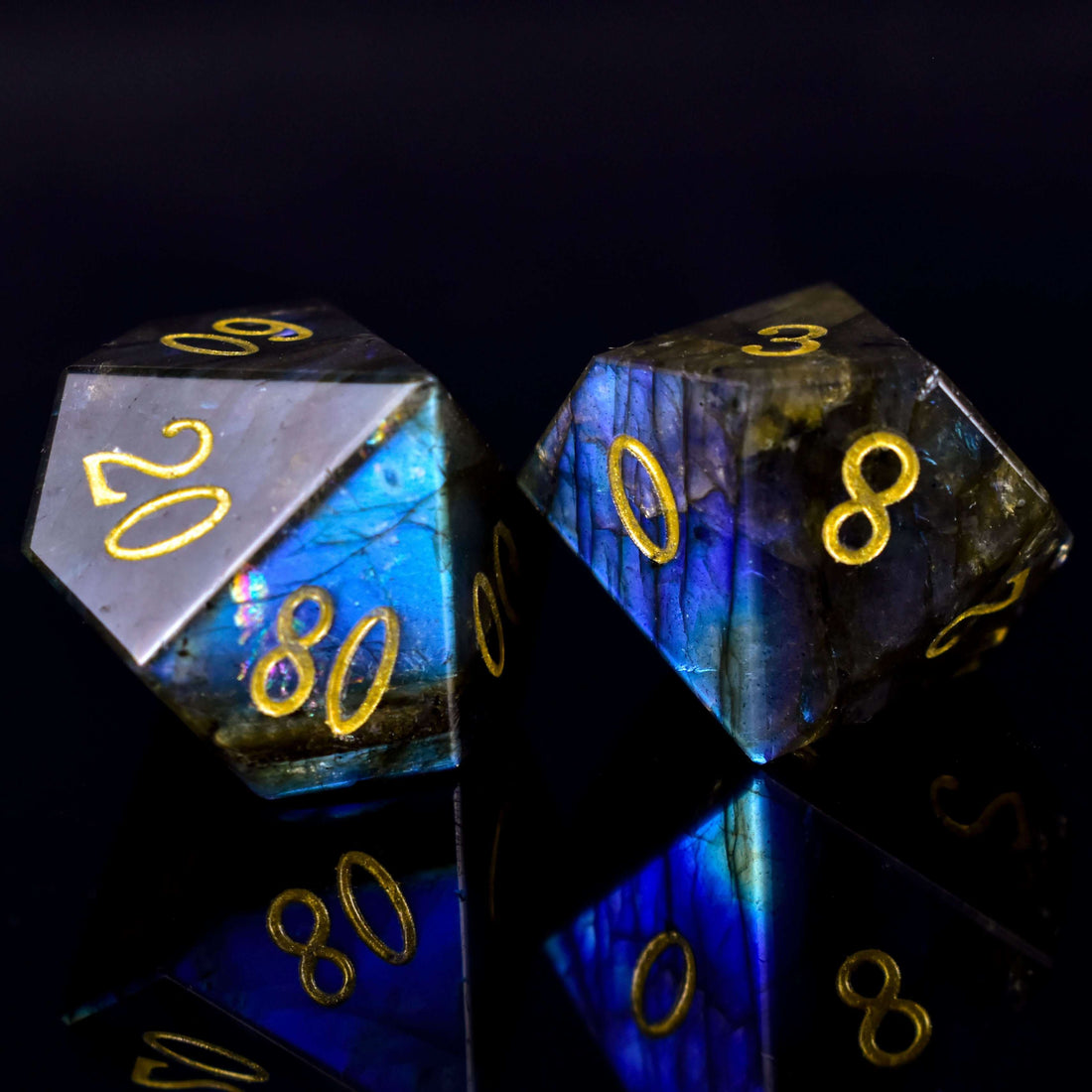 Colorful Labradorite Dice Set - RULE DICE