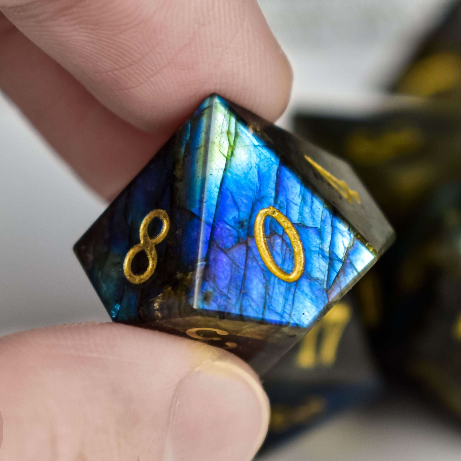 Colorful Labradorite Dice Set - RULE DICE