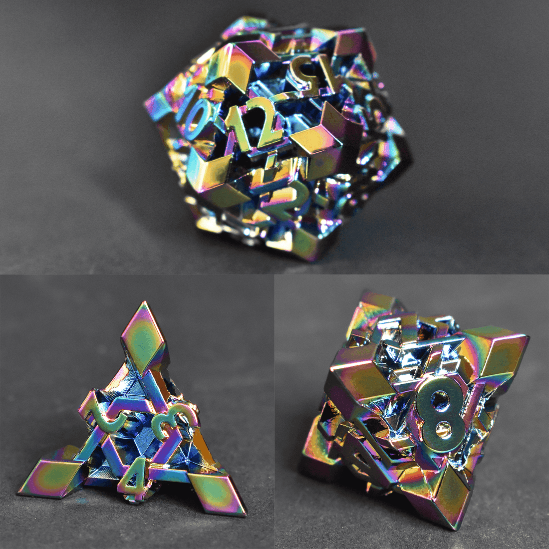 Colorful Maze Plated Dice Set - RULE DICE