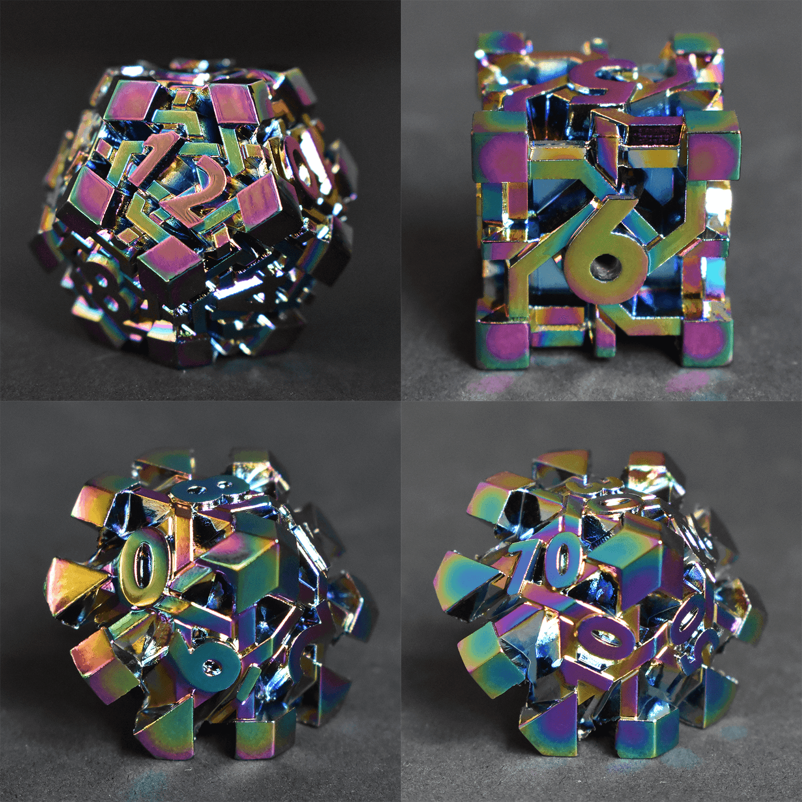 Colorful Maze Plated Dice Set - RULE DICE