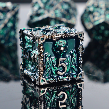 Monkey King Dice Set – Black Silver ＆ Green