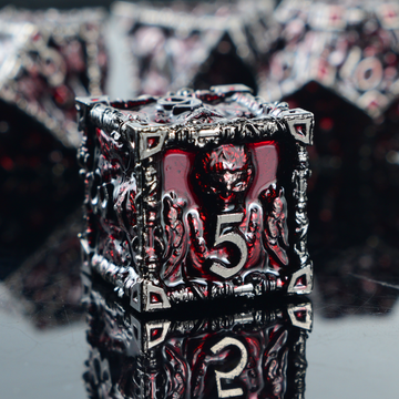 Monkey King Dice Set – Black Silver ＆ Red