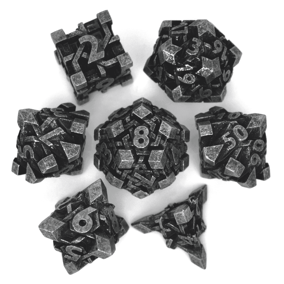 Dark Maze Plated Dice Set - RULE DICE