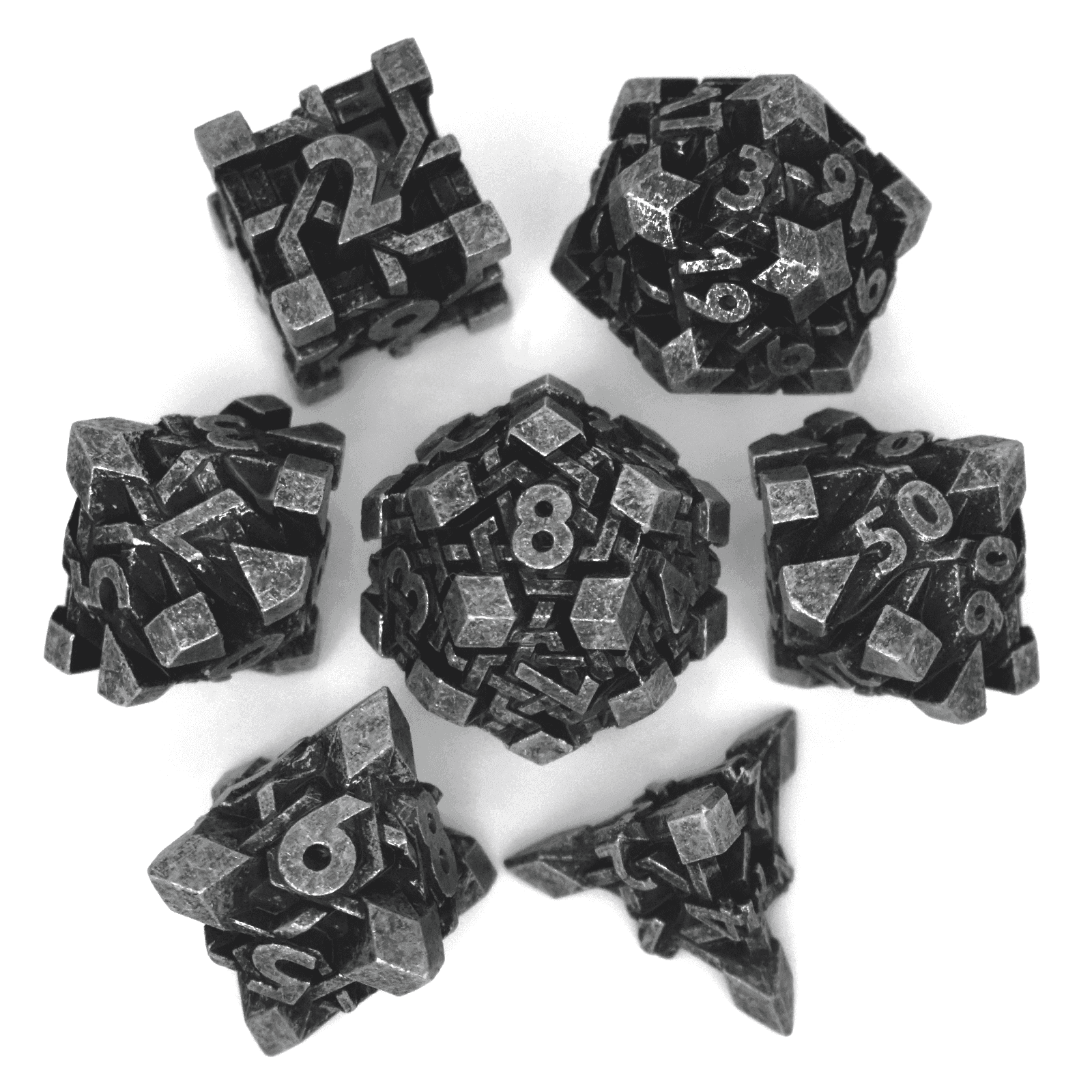 Dark Maze Plated Dice Set - RULE DICE