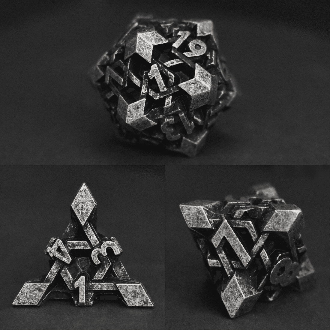 Dark Maze Plated Dice Set - RULE DICE
