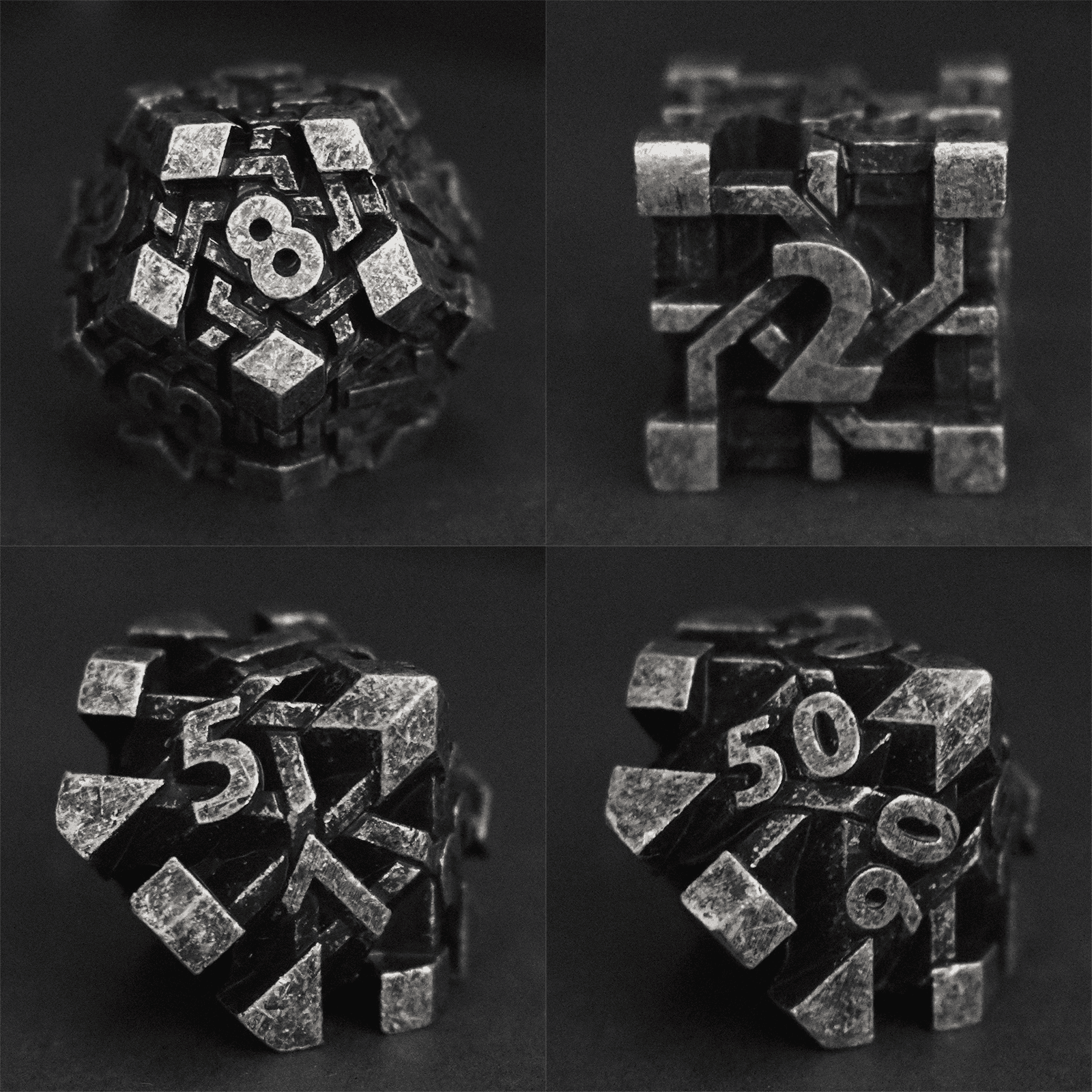 Dark Maze Plated Dice Set - RULE DICE