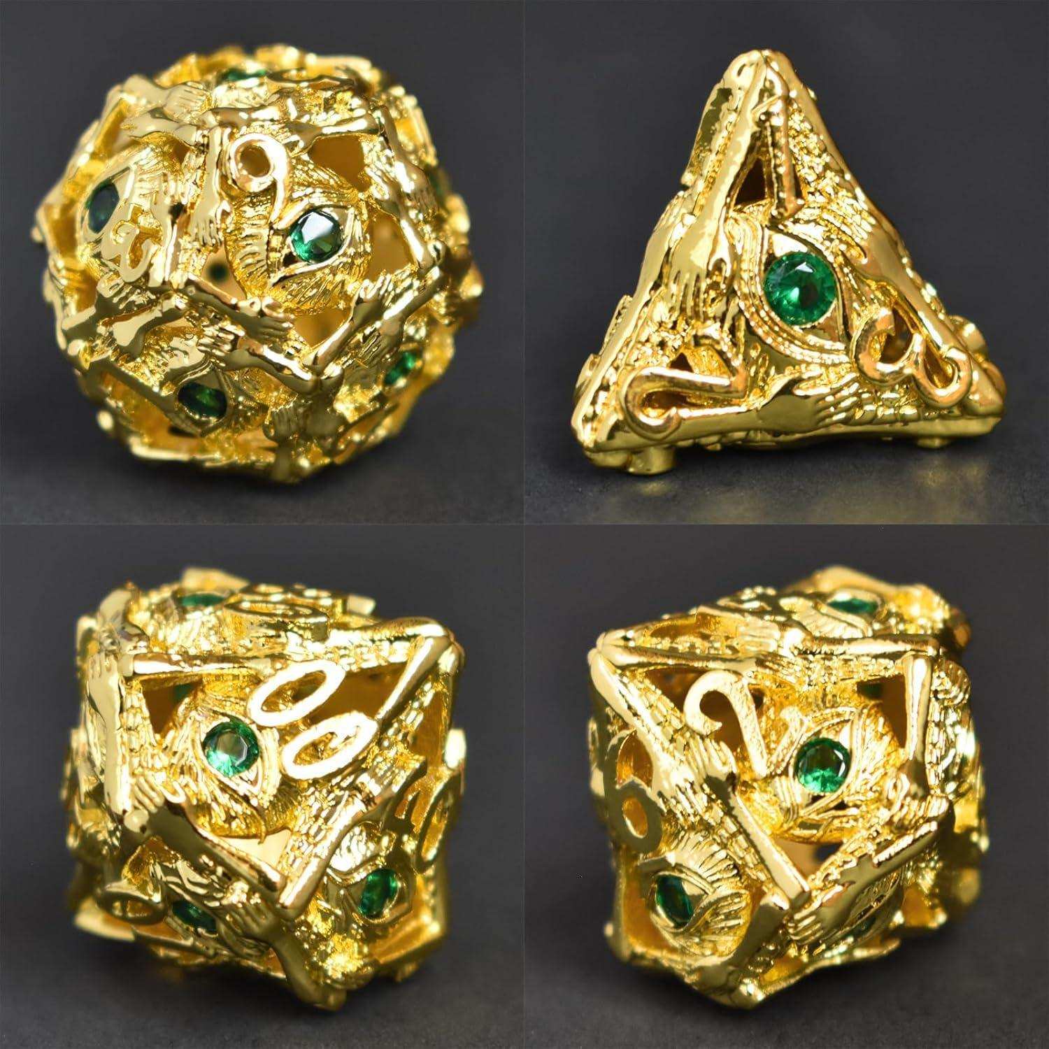 Golden & Emerald Dice Set - RULE DICE