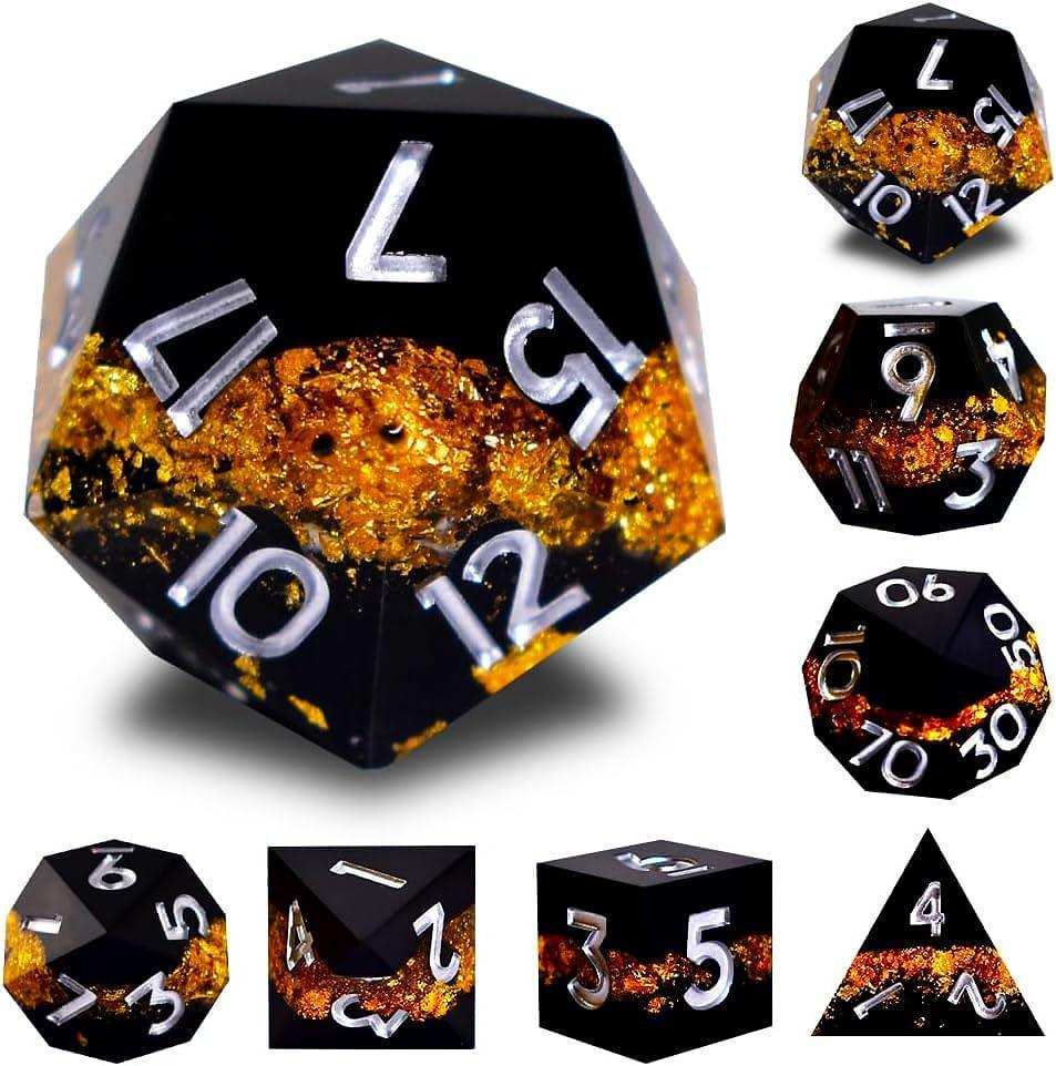 Golden Rift Resin Dice Set - RULE DICE
