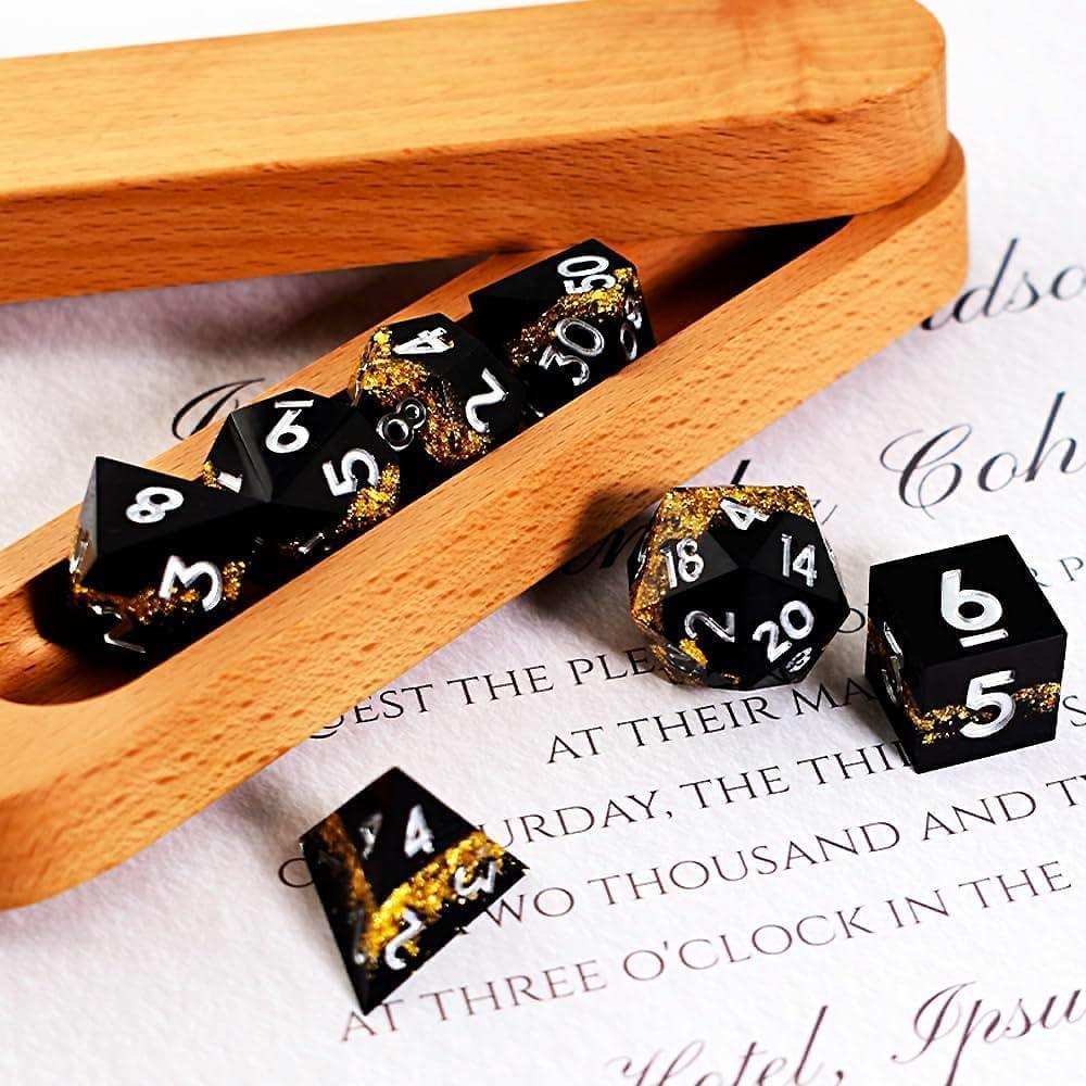 Golden Rift Resin Dice Set - RULE DICE