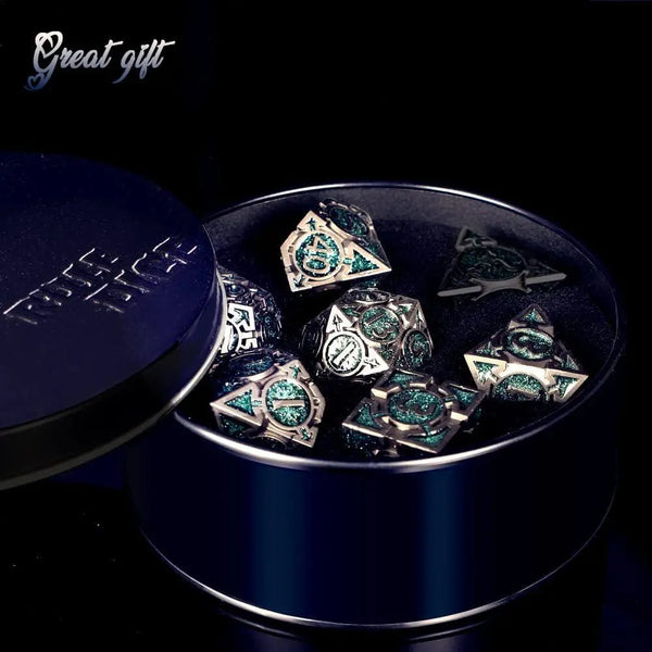 Light Blue Weighted Metal Dice