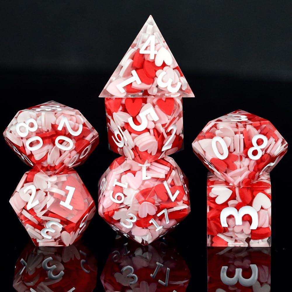 Love Heart Resin Dice Set - RULE DICE