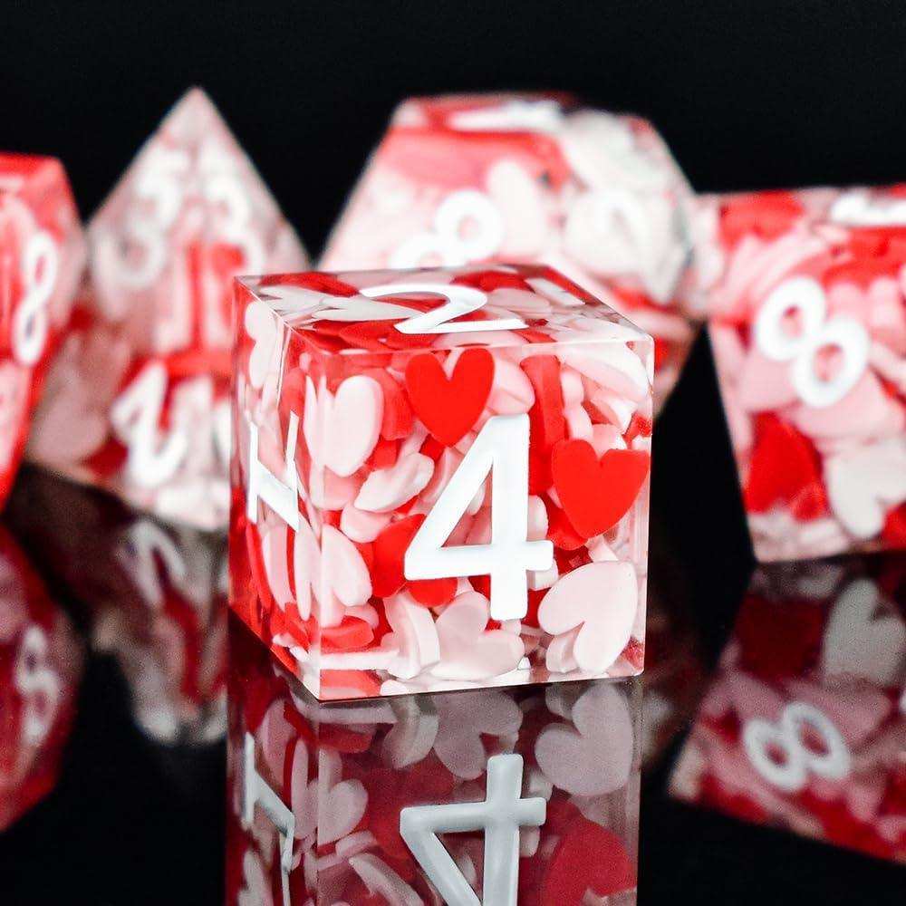 Love Heart Resin Dice Set - RULE DICE