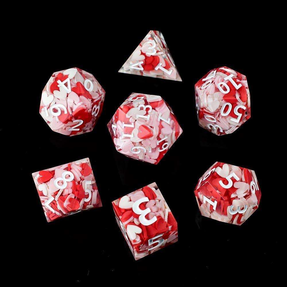 Love Heart Resin Dice Set - RULE DICE
