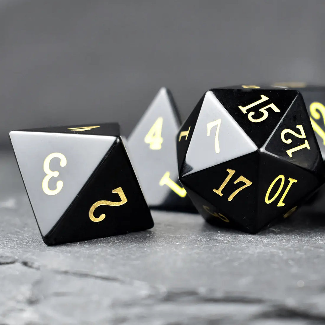  RULE DICE -  Gemstone dice Obsidian Dice