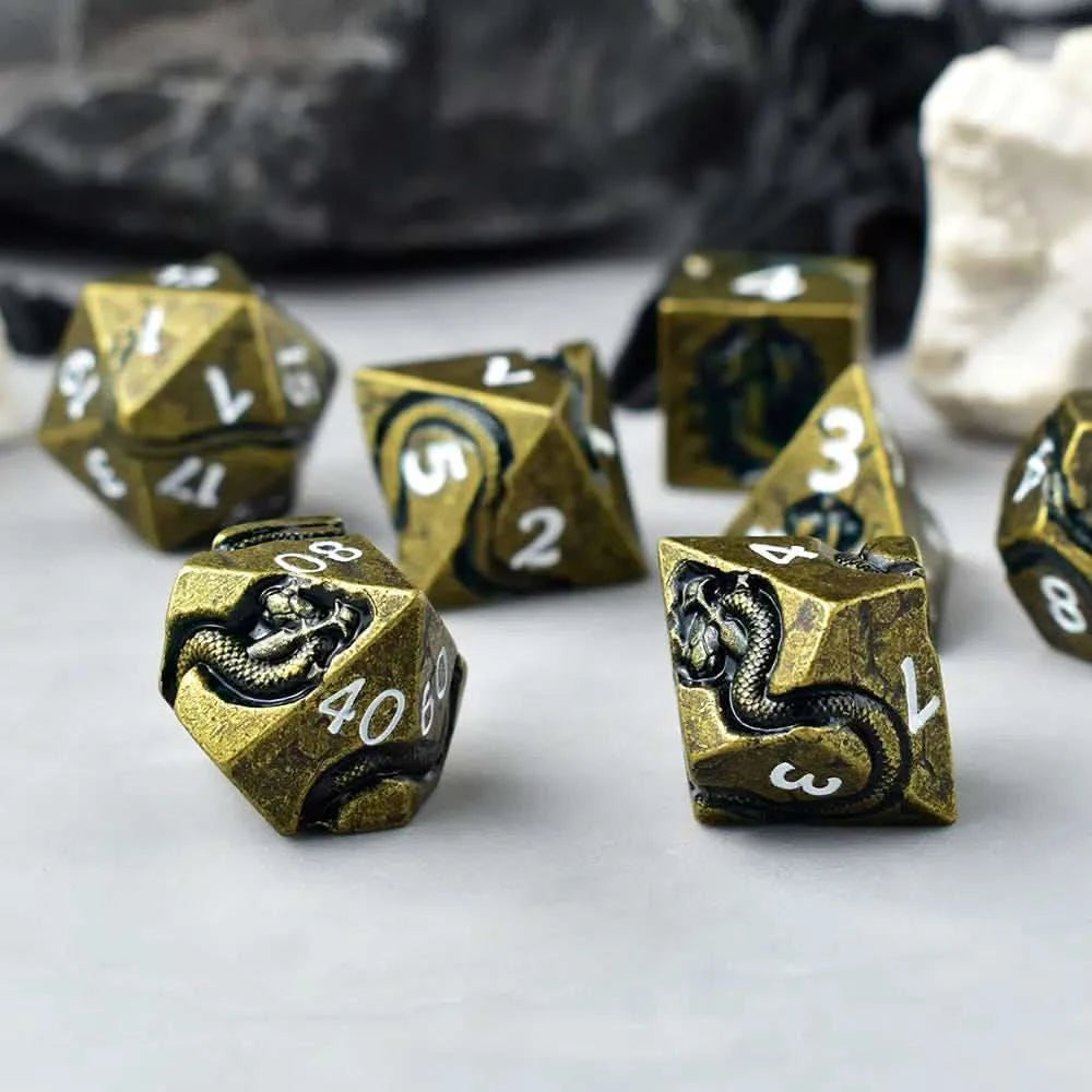 Orichalcum Serpent’s Dagger Dice Set - RULE DICE