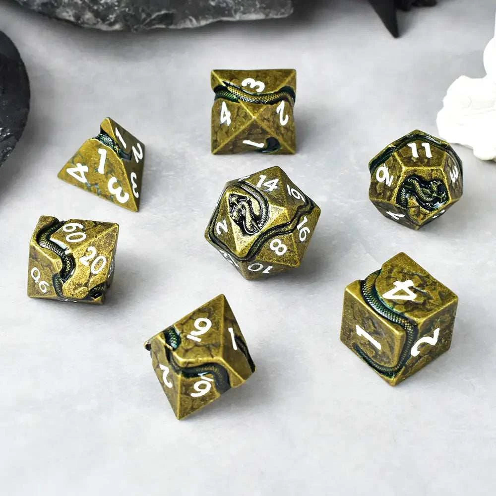 Orichalcum Serpent’s Dagger Dice Set - RULE DICE