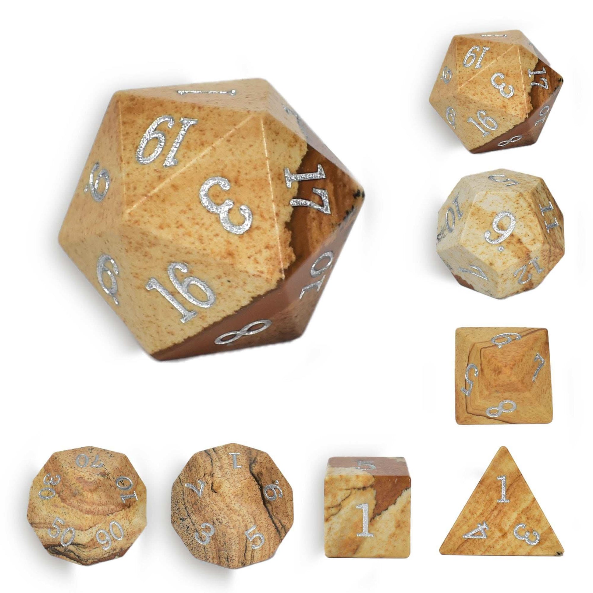 Painted Stone Dice Set - RULE DICE