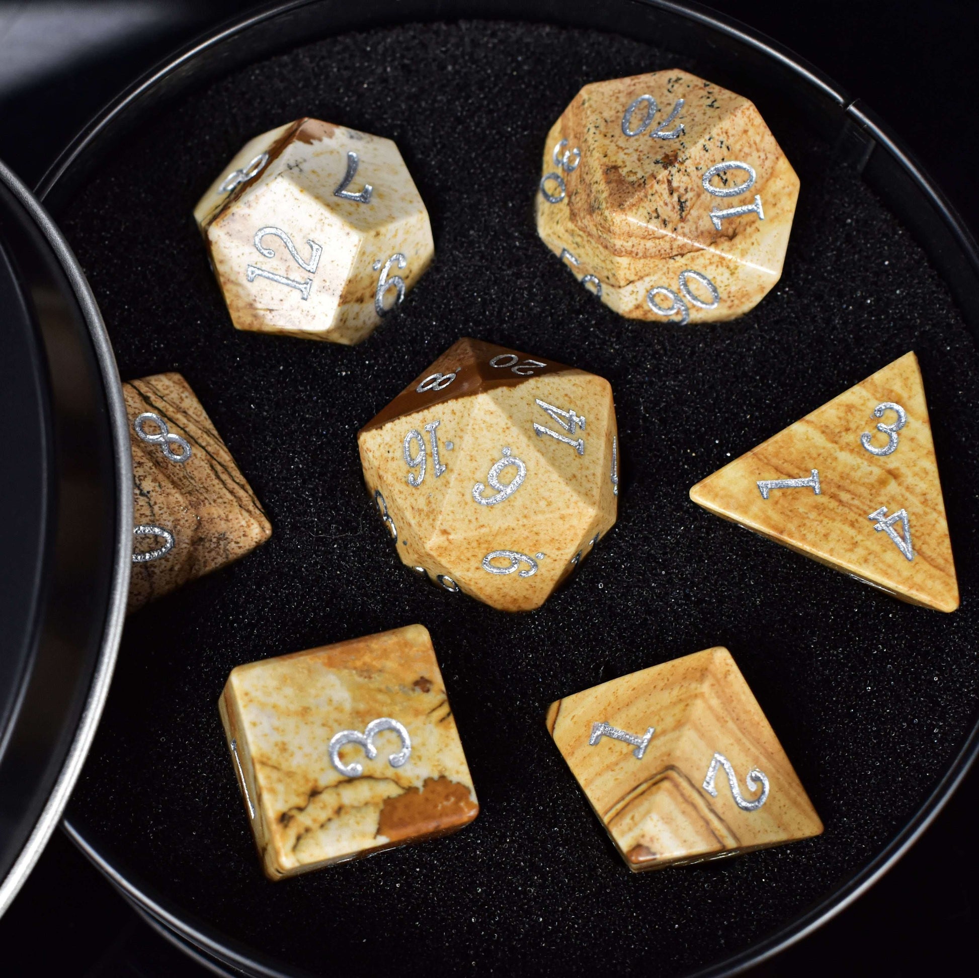 Painted Stone Dice Set - RULE DICE