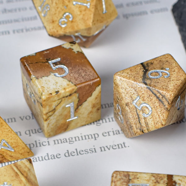 Painted Stone Dice