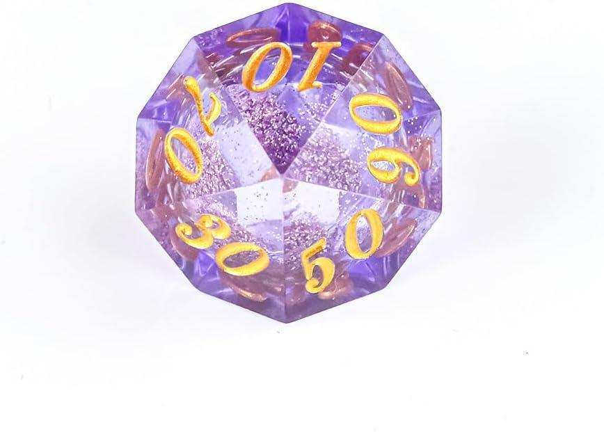 Purple Liquid Core Resin Dice Set - RULE DICE