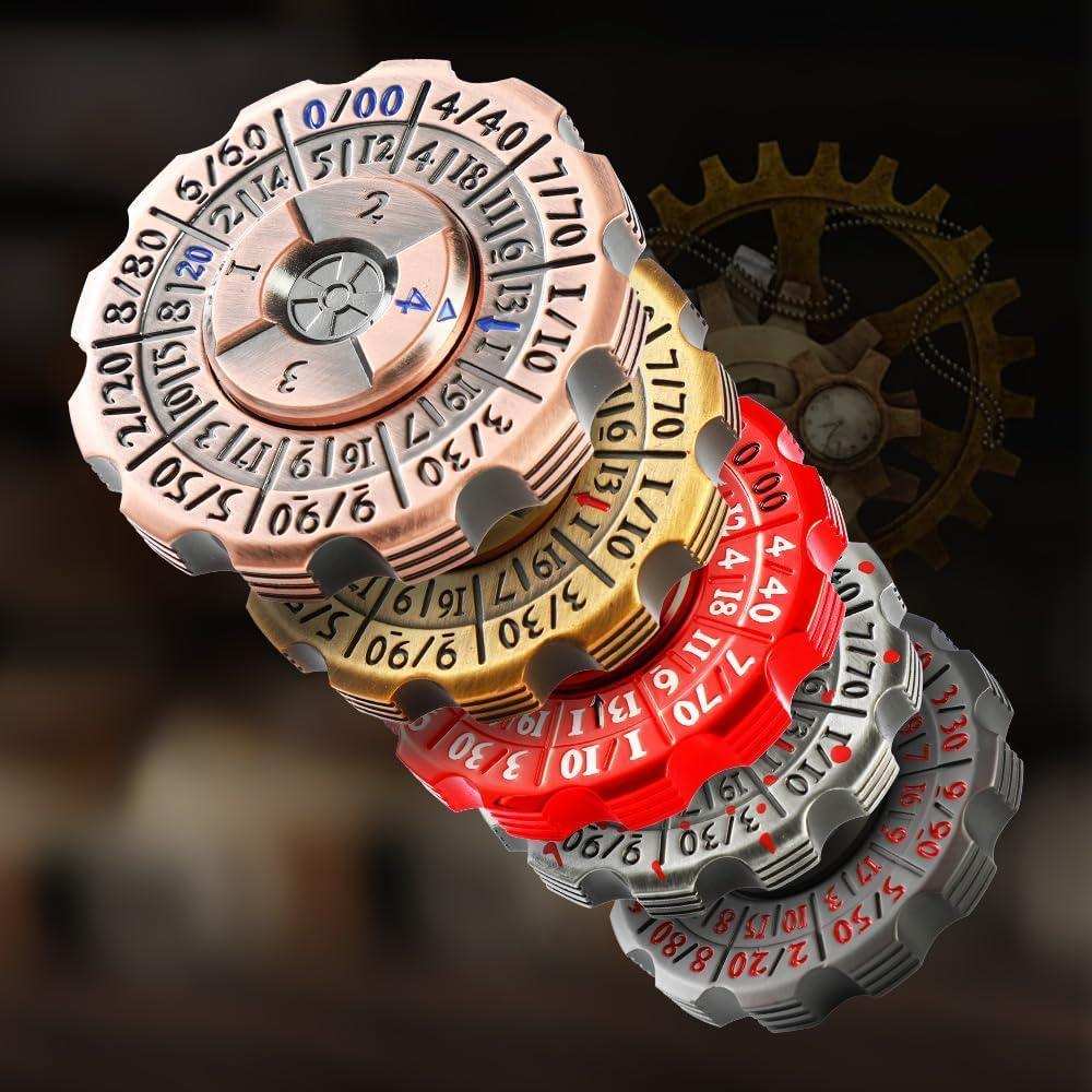 Red 2-in-1 DND Dice & Fidget Spinner Set - RULE DICE