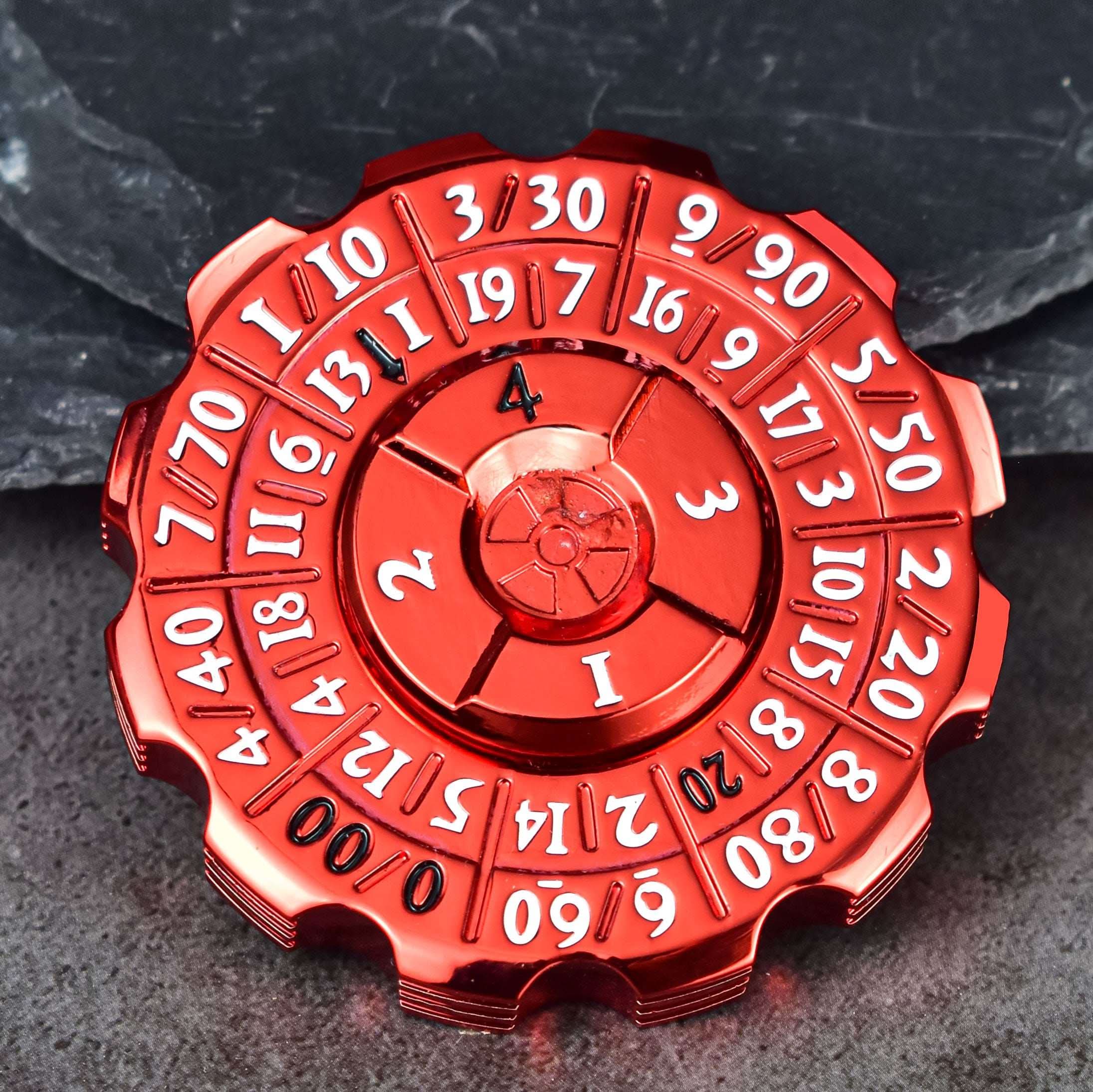 Red 2-in-1 DND Dice & Fidget Spinner Set - RULE DICE