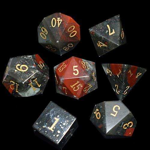 Red Bloodstone Dice Set - RULE DICE