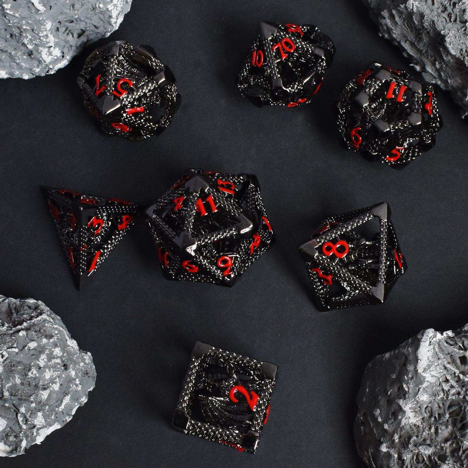 Red Hollow Dragon Dice Set - RULE DICE