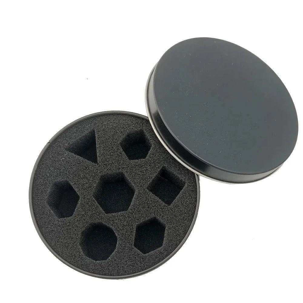 Round Metal Dice Box - RULE DICE