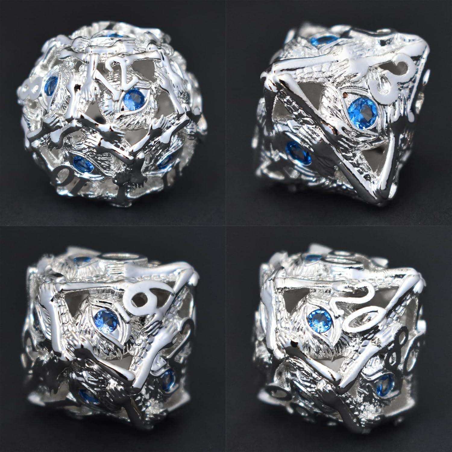 Silver and Sapphire Dice Set - RULE DICE
