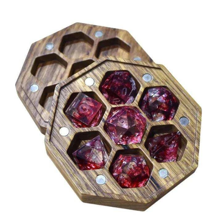 Small SABAH Wooden Magnetic Dice Box - RULE DICE