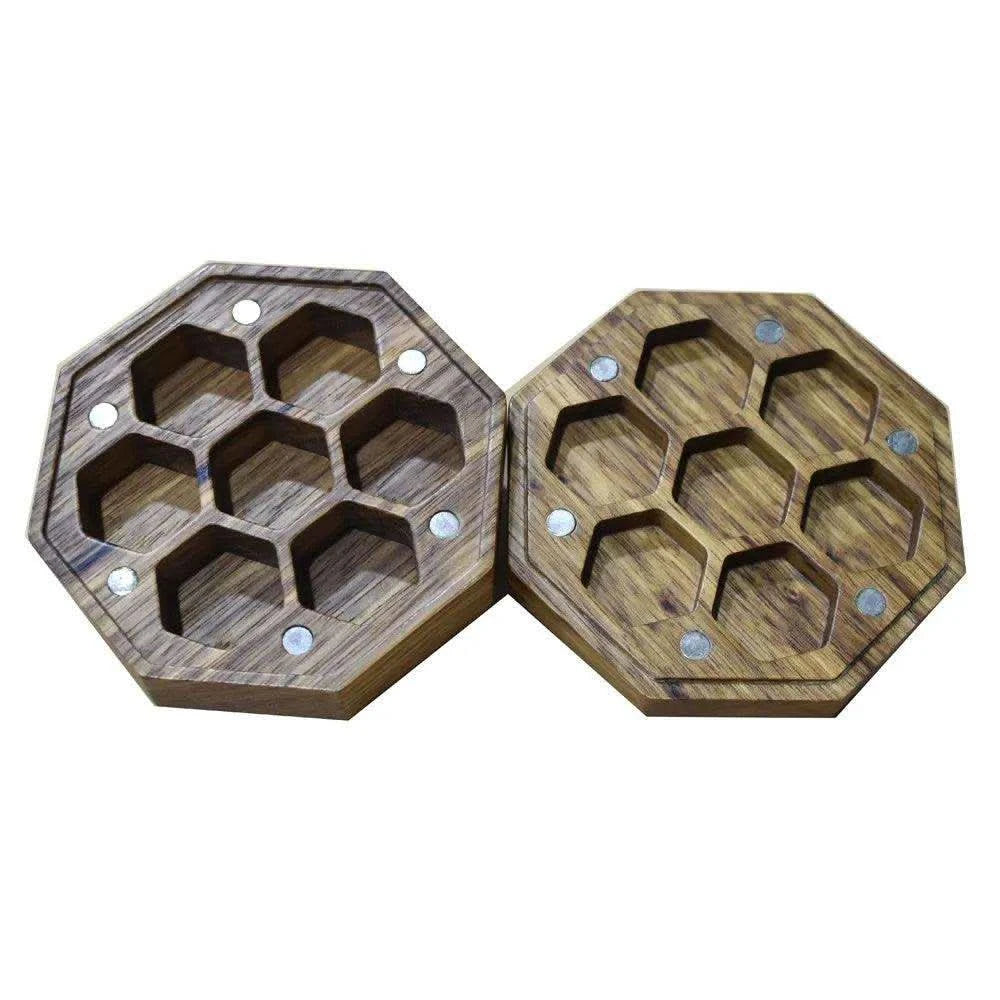 Small SABAH Wooden Magnetic Dice Box - RULE DICE