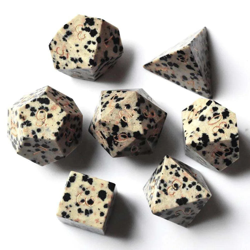 Spotted Stone Gemstone Dice Set - RULE DICE
