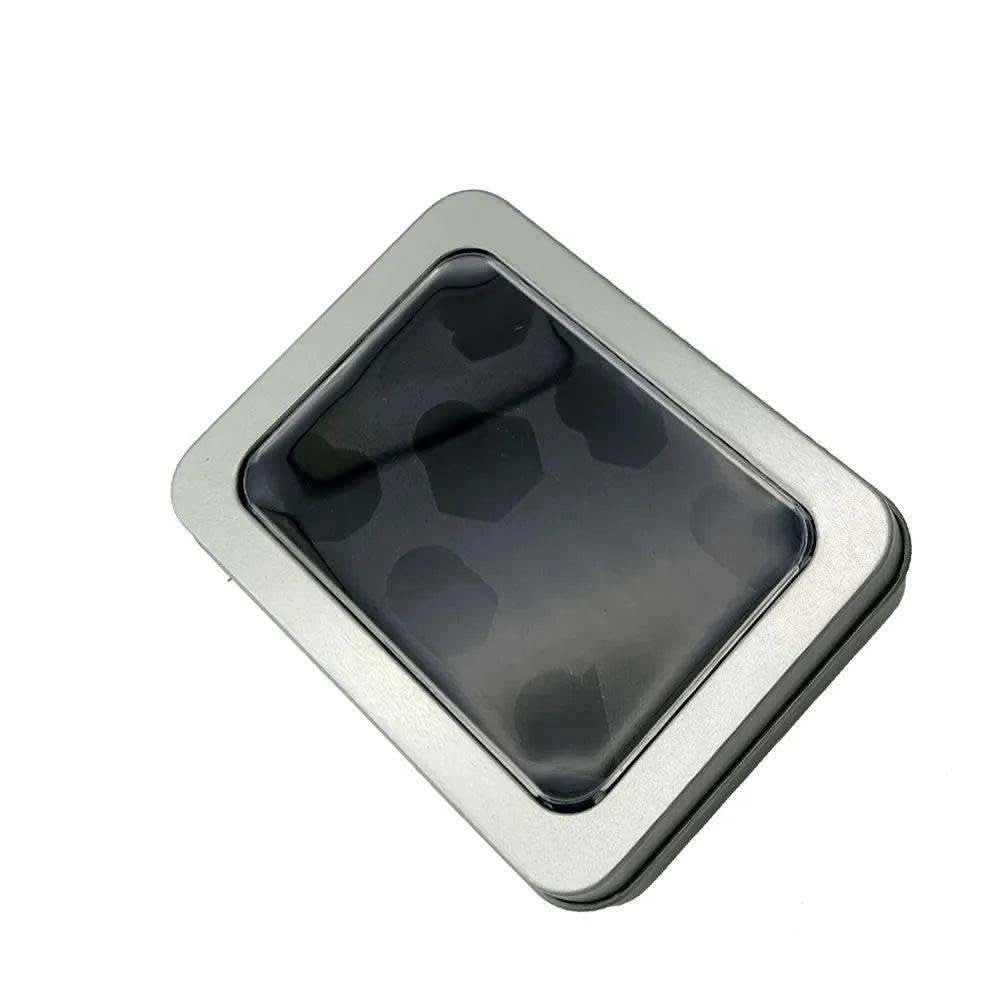 Transparent Cover Rectangular Metal Dice Box - RULE DICE