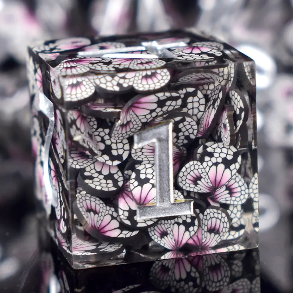 Azure Stellar Stream Resin Würfel