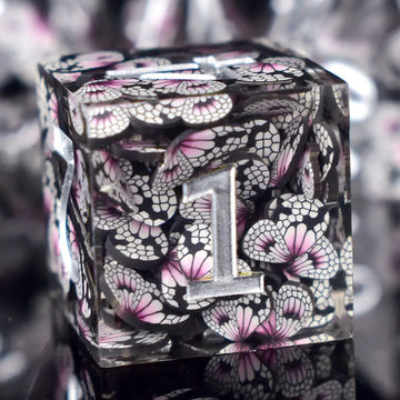 Azure Stellar Stream Resin Würfel