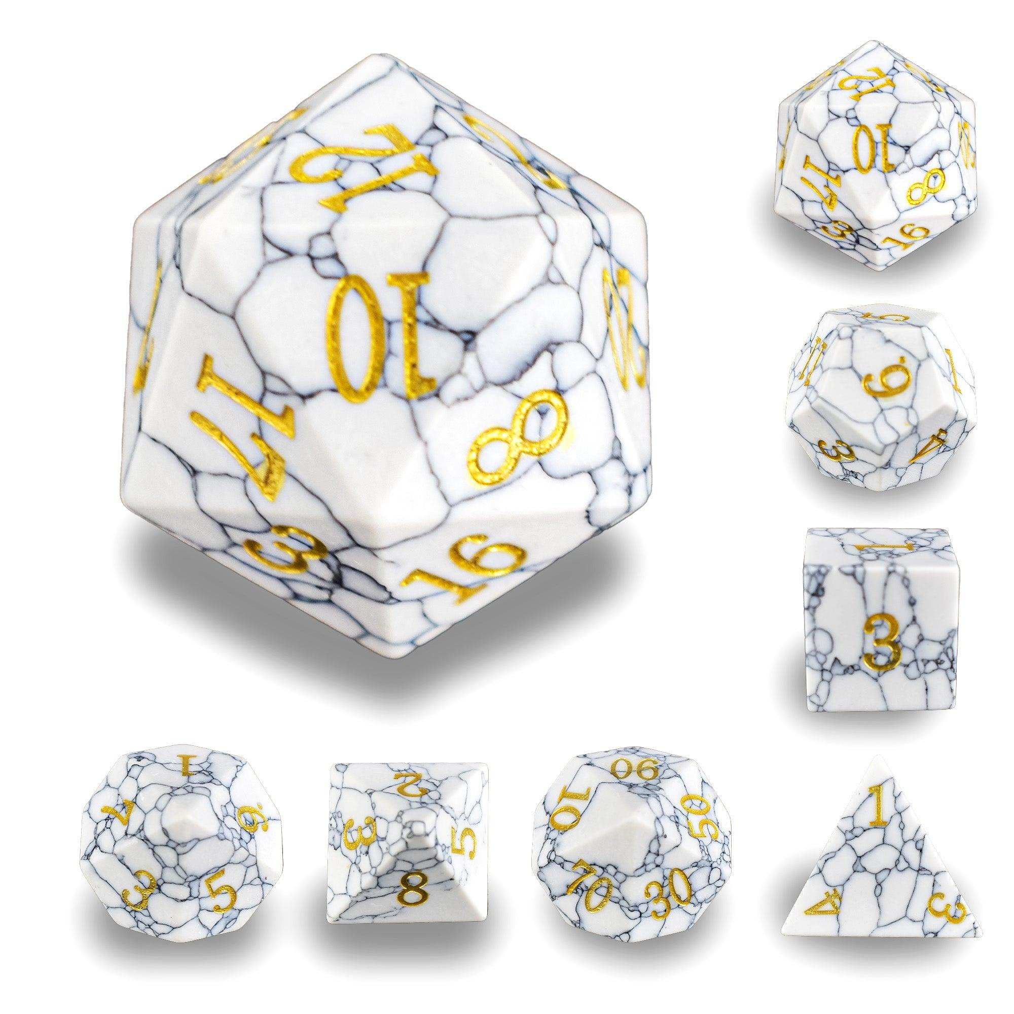 White Turquoise Dice Set - RULE DICE
