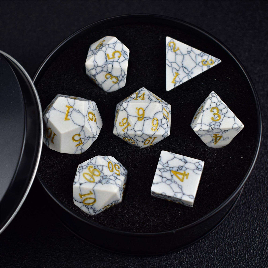 White Turquoise Dice Set - RULE DICE