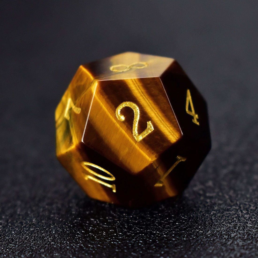 Yellow Tiger's Eye Dice Set - RULE DICE
