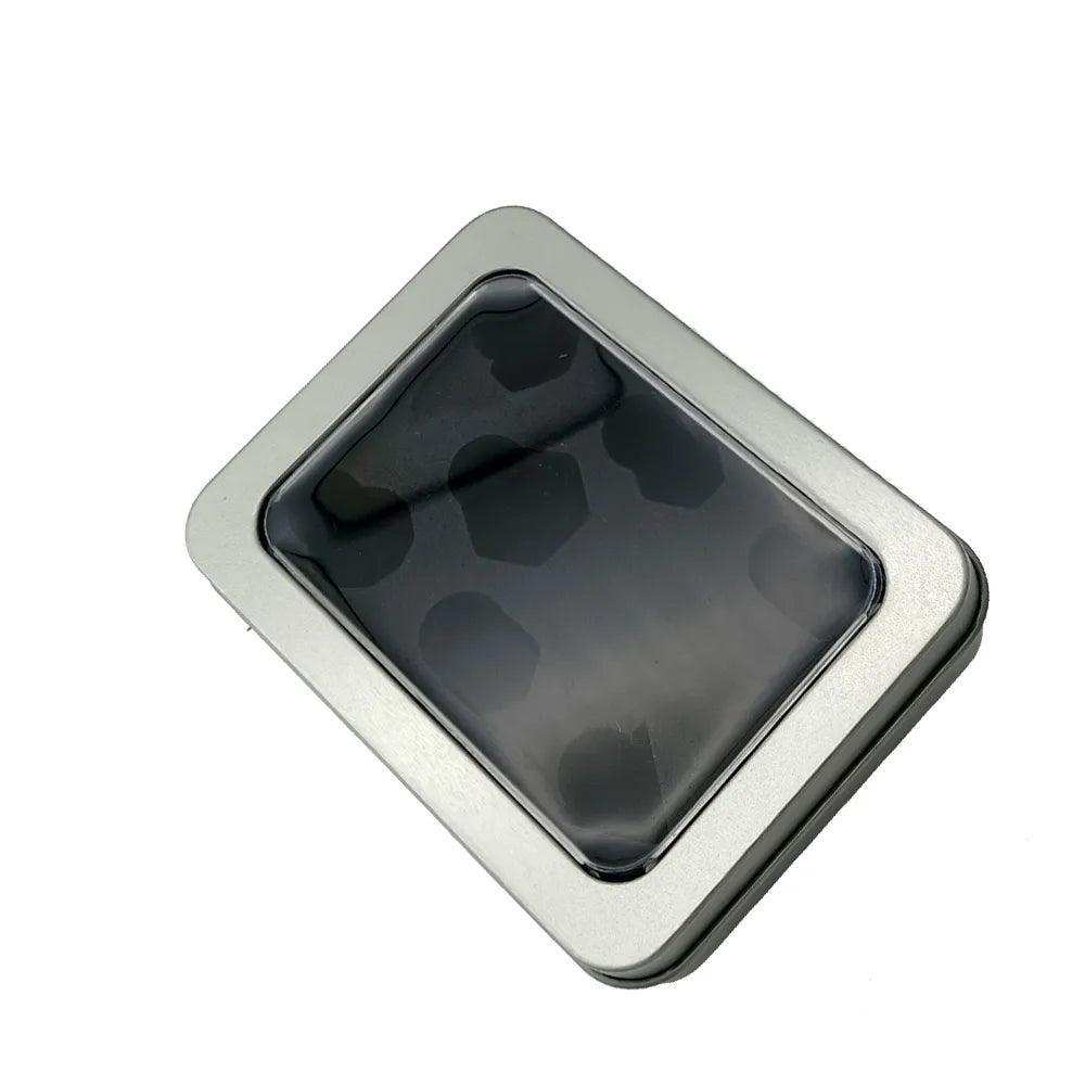 Transparent Cover Rectangular Metal Dice Box - RULE DICE