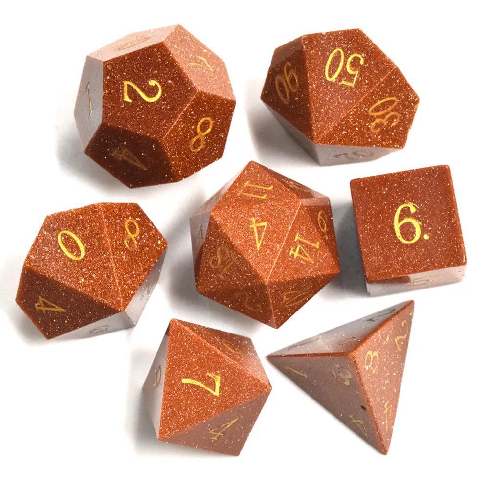  RULE DICE -  Gemstone dice Goldstone Gemstone Dice